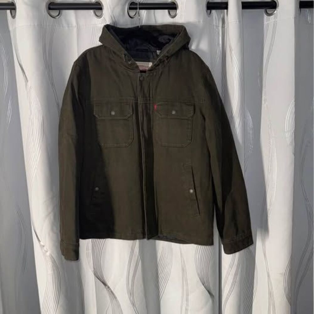 Levi Strauss & Co. Hooded Canvas Jacket - Size Medium